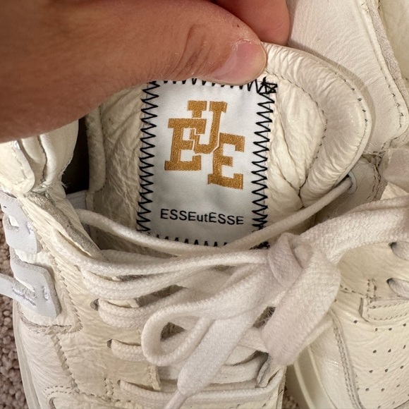 EsseUtEsse- White Mid Top La Guizza Designer Python Leather Sneakers - Picture 9 of 9